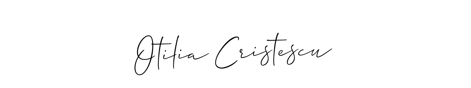 Make a beautiful signature design for name Otilia Cristescu. With this signature (Allison_Script) style, you can create a handwritten signature for free. Otilia Cristescu signature style 2 images and pictures png