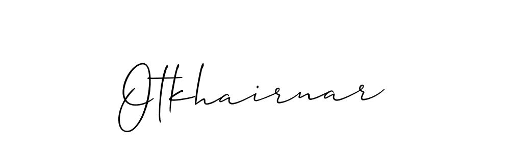 How to Draw Otkhairnar signature style? Allison_Script is a latest design signature styles for name Otkhairnar. Otkhairnar signature style 2 images and pictures png