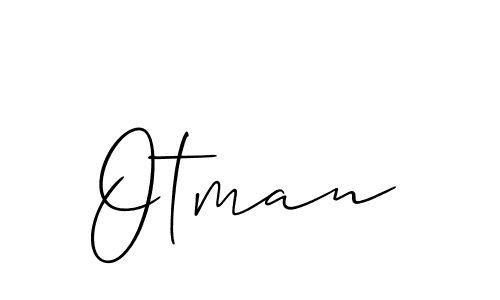 Make a beautiful signature design for name Otman. With this signature (Allison_Script) style, you can create a handwritten signature for free. Otman signature style 2 images and pictures png