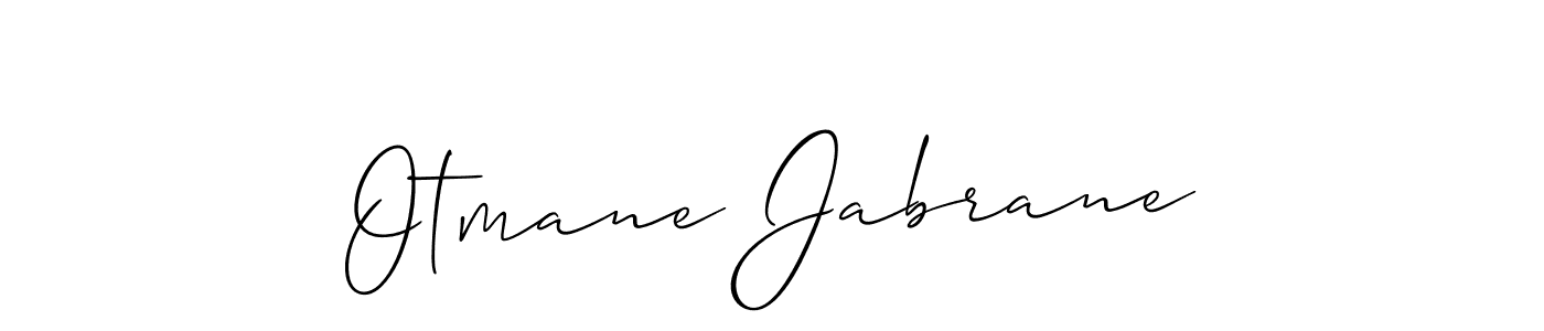 How to make Otmane Jabrane name signature. Use Allison_Script style for creating short signs online. This is the latest handwritten sign. Otmane Jabrane signature style 2 images and pictures png