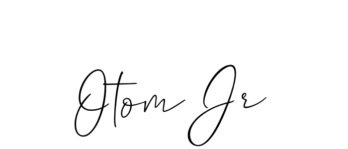 Otom Jr stylish signature style. Best Handwritten Sign (Allison_Script) for my name. Handwritten Signature Collection Ideas for my name Otom Jr. Otom Jr signature style 2 images and pictures png