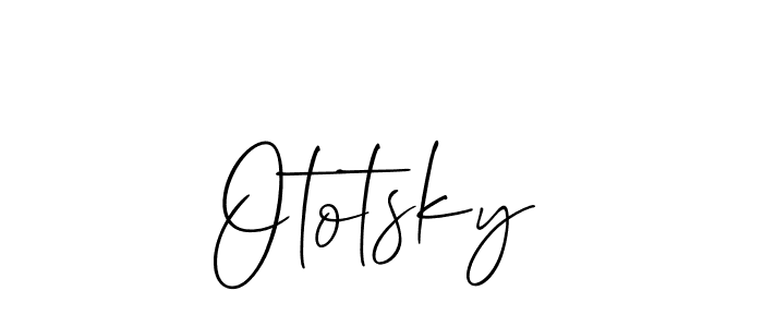 Make a beautiful signature design for name Ototsky. With this signature (Allison_Script) style, you can create a handwritten signature for free. Ototsky signature style 2 images and pictures png