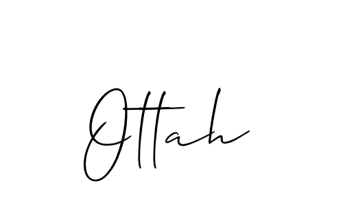 How to make Ottah signature? Allison_Script is a professional autograph style. Create handwritten signature for Ottah name. Ottah signature style 2 images and pictures png