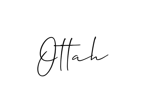 How to make Ottah signature? Allison_Script is a professional autograph style. Create handwritten signature for Ottah name. Ottah signature style 2 images and pictures png