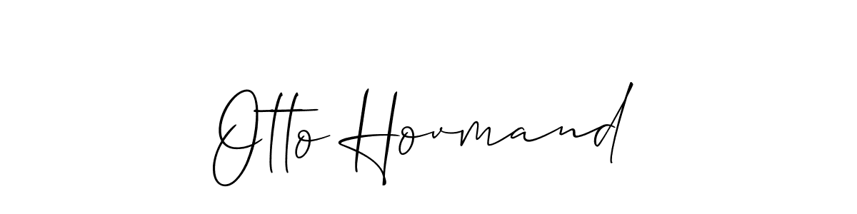 The best way (Allison_Script) to make a short signature is to pick only two or three words in your name. The name Otto Hovmand include a total of six letters. For converting this name. Otto Hovmand signature style 2 images and pictures png