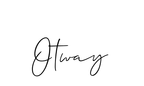 Design your own signature with our free online signature maker. With this signature software, you can create a handwritten (Allison_Script) signature for name Otway. Otway signature style 2 images and pictures png