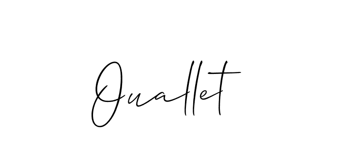 Create a beautiful signature design for name Ouallet. With this signature (Allison_Script) fonts, you can make a handwritten signature for free. Ouallet signature style 2 images and pictures png