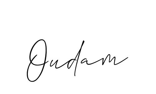Make a beautiful signature design for name Oudam. With this signature (Allison_Script) style, you can create a handwritten signature for free. Oudam signature style 2 images and pictures png