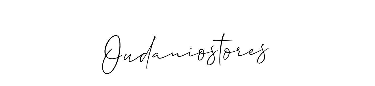 Make a beautiful signature design for name Oudaniostores. With this signature (Allison_Script) style, you can create a handwritten signature for free. Oudaniostores signature style 2 images and pictures png