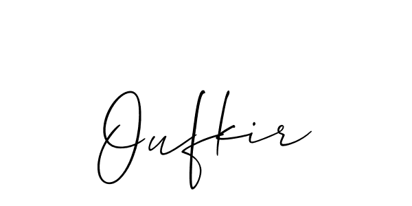 You should practise on your own different ways (Allison_Script) to write your name (Oufkir) in signature. don't let someone else do it for you. Oufkir signature style 2 images and pictures png