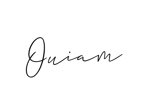 Design your own signature with our free online signature maker. With this signature software, you can create a handwritten (Allison_Script) signature for name Ouiam. Ouiam signature style 2 images and pictures png