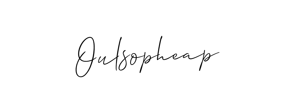 Similarly Allison_Script is the best handwritten signature design. Signature creator online .You can use it as an online autograph creator for name Oulsopheap. Oulsopheap signature style 2 images and pictures png