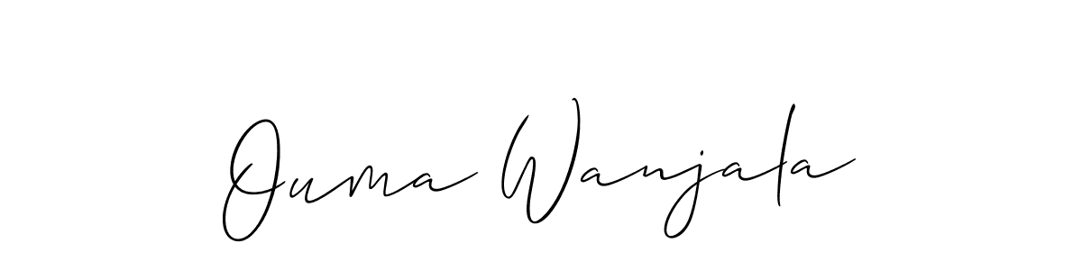 How to make Ouma Wanjala name signature. Use Allison_Script style for creating short signs online. This is the latest handwritten sign. Ouma Wanjala signature style 2 images and pictures png