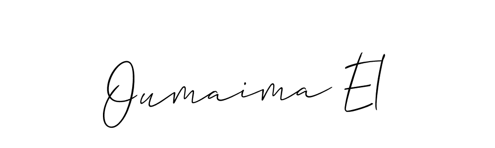 Also we have Oumaima El name is the best signature style. Create professional handwritten signature collection using Allison_Script autograph style. Oumaima El signature style 2 images and pictures png