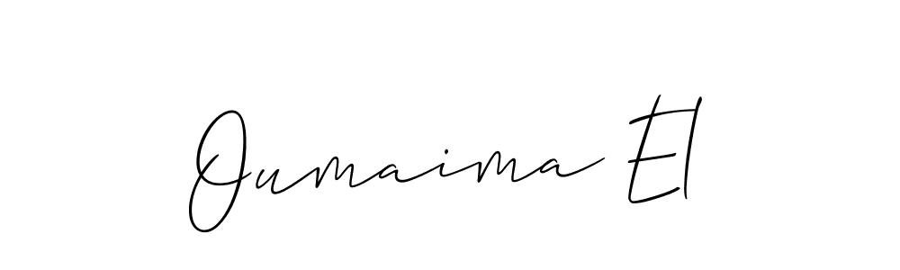 Also we have Oumaima El name is the best signature style. Create professional handwritten signature collection using Allison_Script autograph style. Oumaima El signature style 2 images and pictures png