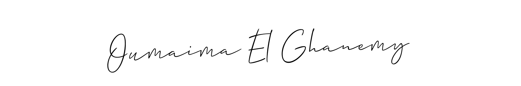 Make a beautiful signature design for name Oumaima El Ghanemy. Use this online signature maker to create a handwritten signature for free. Oumaima El Ghanemy signature style 2 images and pictures png