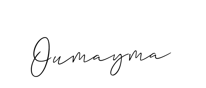 How to make Oumayma name signature. Use Allison_Script style for creating short signs online. This is the latest handwritten sign. Oumayma signature style 2 images and pictures png