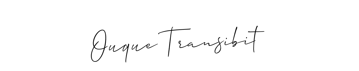 Best and Professional Signature Style for Ouque Transibit. Allison_Script Best Signature Style Collection. Ouque Transibit signature style 2 images and pictures png