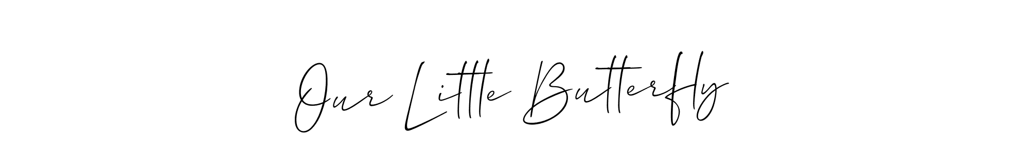 if you are searching for the best signature style for your name Our Little Butterfly. so please give up your signature search. here we have designed multiple signature styles  using Allison_Script. Our Little Butterfly signature style 2 images and pictures png