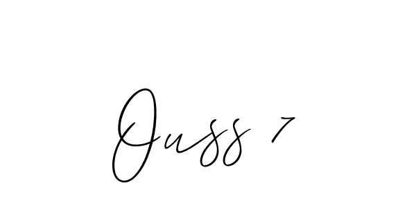 Use a signature maker to create a handwritten signature online. With this signature software, you can design (Allison_Script) your own signature for name Ouss 7. Ouss 7 signature style 2 images and pictures png