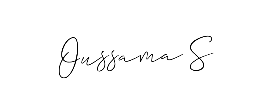 Also You can easily find your signature by using the search form. We will create Oussama S name handwritten signature images for you free of cost using Allison_Script sign style. Oussama S signature style 2 images and pictures png