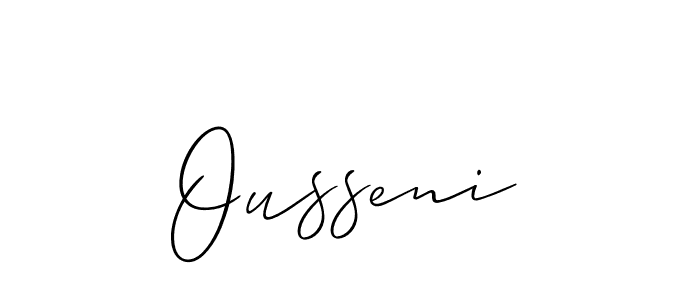 Create a beautiful signature design for name Ousseni. With this signature (Allison_Script) fonts, you can make a handwritten signature for free. Ousseni signature style 2 images and pictures png