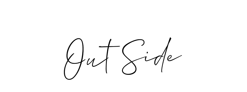 Best and Professional Signature Style for Out Side. Allison_Script Best Signature Style Collection. Out Side signature style 2 images and pictures png