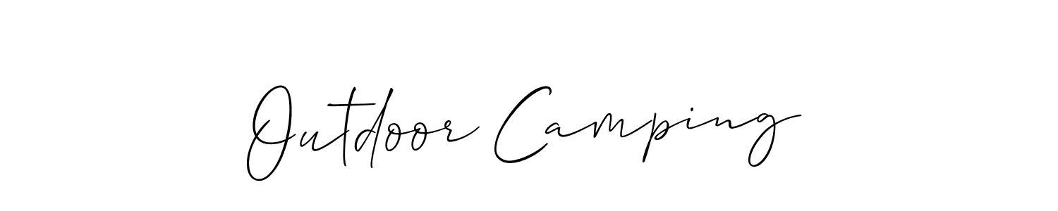 The best way (Allison_Script) to make a short signature is to pick only two or three words in your name. The name Outdoor Camping include a total of six letters. For converting this name. Outdoor Camping signature style 2 images and pictures png