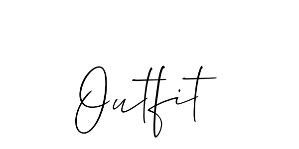 It looks lik you need a new signature style for name Outfit. Design unique handwritten (Allison_Script) signature with our free signature maker in just a few clicks. Outfit signature style 2 images and pictures png