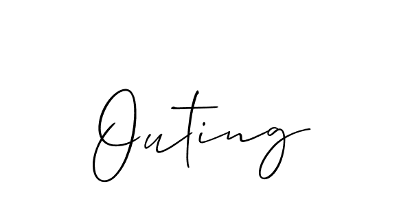 How to Draw Outing signature style? Allison_Script is a latest design signature styles for name Outing. Outing signature style 2 images and pictures png