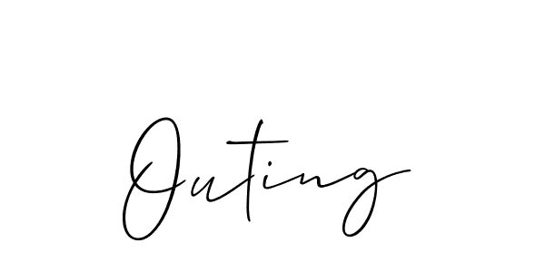 Design your own signature with our free online signature maker. With this signature software, you can create a handwritten (Allison_Script) signature for name Outing. Outing signature style 2 images and pictures png