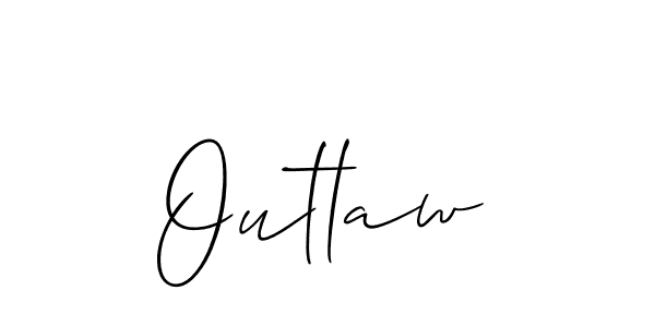 How to make Outlaw signature? Allison_Script is a professional autograph style. Create handwritten signature for Outlaw name. Outlaw signature style 2 images and pictures png