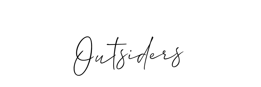 if you are searching for the best signature style for your name Outsiders. so please give up your signature search. here we have designed multiple signature styles  using Allison_Script. Outsiders signature style 2 images and pictures png