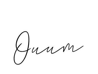 You should practise on your own different ways (Allison_Script) to write your name (Ouum) in signature. don't let someone else do it for you. Ouum signature style 2 images and pictures png