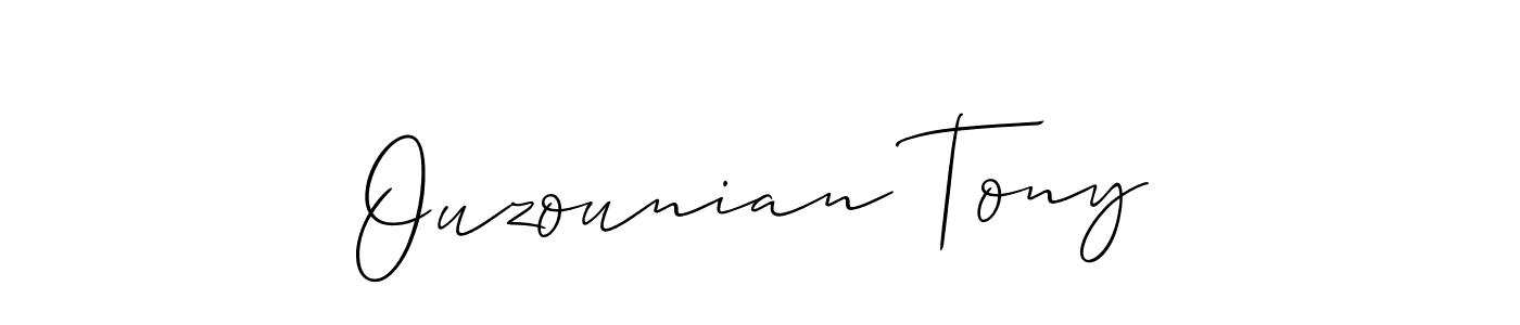It looks lik you need a new signature style for name Ouzounian Tony. Design unique handwritten (Allison_Script) signature with our free signature maker in just a few clicks. Ouzounian Tony signature style 2 images and pictures png