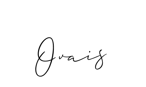 How to make Ovais signature? Allison_Script is a professional autograph style. Create handwritten signature for Ovais name. Ovais signature style 2 images and pictures png
