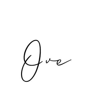 Design your own signature with our free online signature maker. With this signature software, you can create a handwritten (Allison_Script) signature for name Ove. Ove signature style 2 images and pictures png