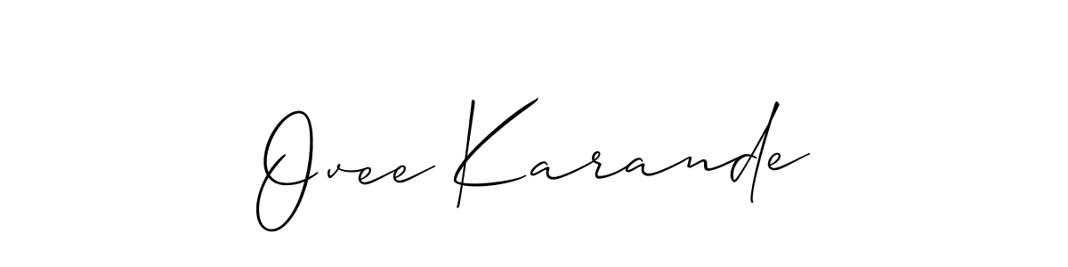Best and Professional Signature Style for Ovee Karande. Allison_Script Best Signature Style Collection. Ovee Karande signature style 2 images and pictures png