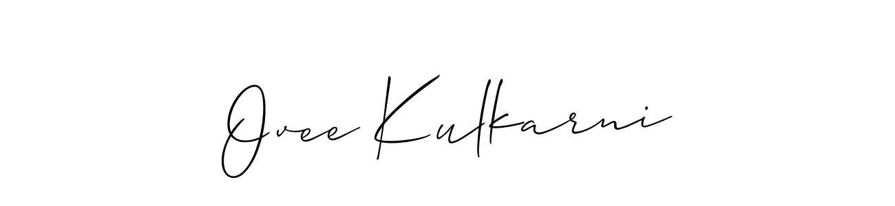 Also we have Ovee Kulkarni name is the best signature style. Create professional handwritten signature collection using Allison_Script autograph style. Ovee Kulkarni signature style 2 images and pictures png