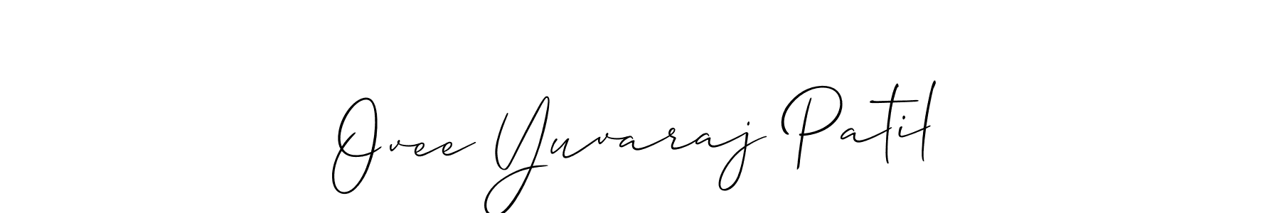 Make a short Ovee Yuvaraj Patil signature style. Manage your documents anywhere anytime using Allison_Script. Create and add eSignatures, submit forms, share and send files easily. Ovee Yuvaraj Patil signature style 2 images and pictures png