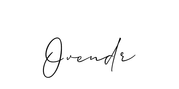 Create a beautiful signature design for name Ovendr. With this signature (Allison_Script) fonts, you can make a handwritten signature for free. Ovendr signature style 2 images and pictures png