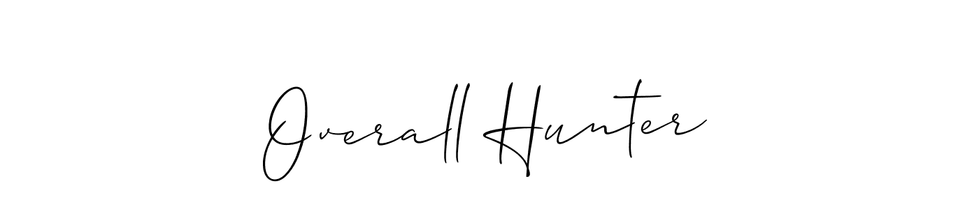 Allison_Script is a professional signature style that is perfect for those who want to add a touch of class to their signature. It is also a great choice for those who want to make their signature more unique. Get Overall Hunter name to fancy signature for free. Overall Hunter signature style 2 images and pictures png