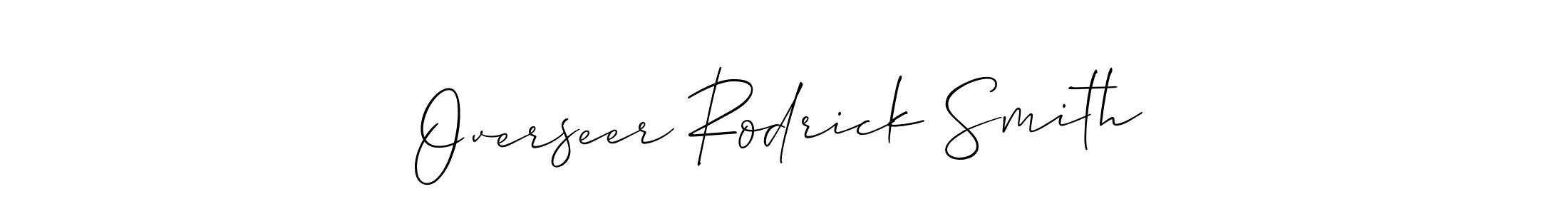 You can use this online signature creator to create a handwritten signature for the name Overseer Rodrick Smith. This is the best online autograph maker. Overseer Rodrick Smith signature style 2 images and pictures png