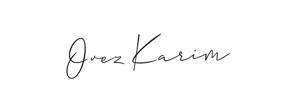 Similarly Allison_Script is the best handwritten signature design. Signature creator online .You can use it as an online autograph creator for name Ovez Karim. Ovez Karim signature style 2 images and pictures png