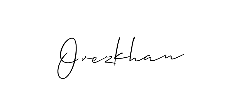 if you are searching for the best signature style for your name Ovezkhan. so please give up your signature search. here we have designed multiple signature styles  using Allison_Script. Ovezkhan signature style 2 images and pictures png