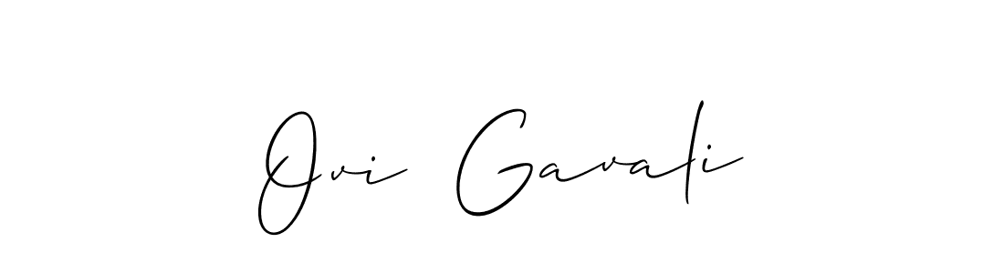 Allison_Script is a professional signature style that is perfect for those who want to add a touch of class to their signature. It is also a great choice for those who want to make their signature more unique. Get Ovi  Gavali name to fancy signature for free. Ovi  Gavali signature style 2 images and pictures png