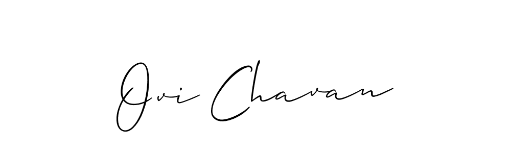 if you are searching for the best signature style for your name Ovi Chavan. so please give up your signature search. here we have designed multiple signature styles  using Allison_Script. Ovi Chavan signature style 2 images and pictures png