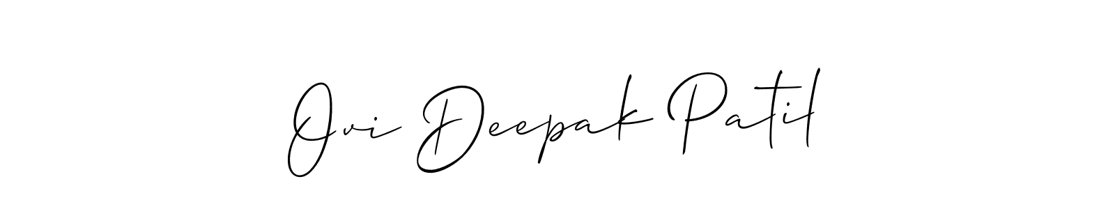 Make a beautiful signature design for name Ovi Deepak Patil. Use this online signature maker to create a handwritten signature for free. Ovi Deepak Patil signature style 2 images and pictures png