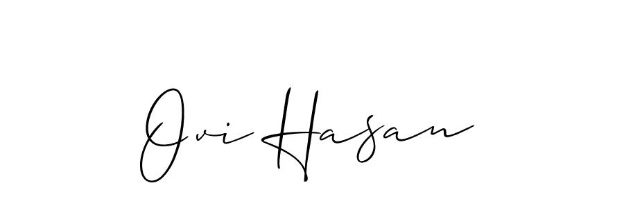 How to Draw Ovi Hasan signature style? Allison_Script is a latest design signature styles for name Ovi Hasan. Ovi Hasan signature style 2 images and pictures png