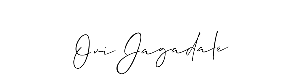 Also You can easily find your signature by using the search form. We will create Ovi Jagadale name handwritten signature images for you free of cost using Allison_Script sign style. Ovi Jagadale signature style 2 images and pictures png